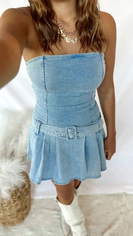 The When I Look at You Denim Dress